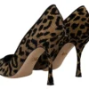 Dolce & Gabbana Women's Elegant Leopard Print Heels Pumps