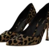 Dolce & Gabbana Women's Elegant Leopard Print Heels Pumps
