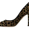 Dolce & Gabbana Women's Elegant Leopard Print Heels Pumps