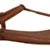 Dolce & Gabbana Women's Elegant Leather T-Strap Flat Sandals