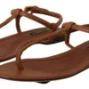 Dolce & Gabbana Women's Elegant Leather T-Strap Flat Sandals
