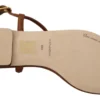 Dolce & Gabbana Women's Elegant Leather T-Strap Flat Sandals
