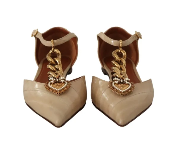 Dolce & Gabbana Women's Elegant Heart Devotion Chain Embellished Sandals