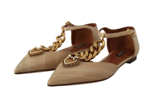 Dolce & Gabbana Women's Elegant Heart Devotion Chain Embellished Sandals