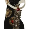 Dolce & Gabbana Women's T-Strap Heart Crystal Embellished Sandals