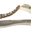Dolce & Gabbana Women's T-Strap Heart Crystal Embellished Sandals