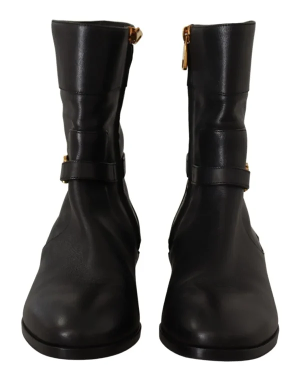 Dolce & Gabbana Women's Elegant Leather Biker Boots