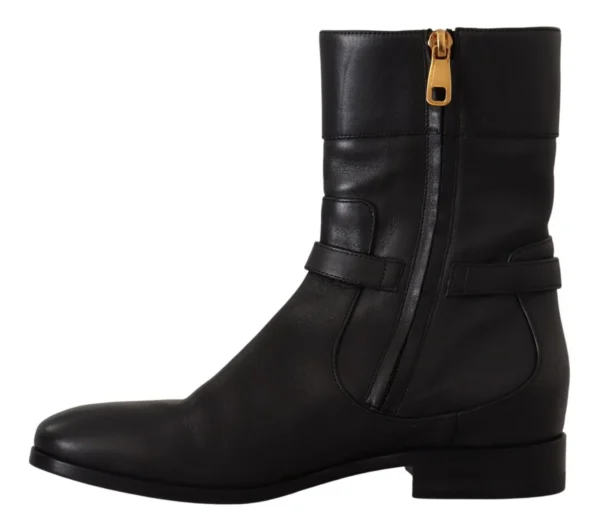 Dolce & Gabbana Women's Elegant Leather Biker Boots