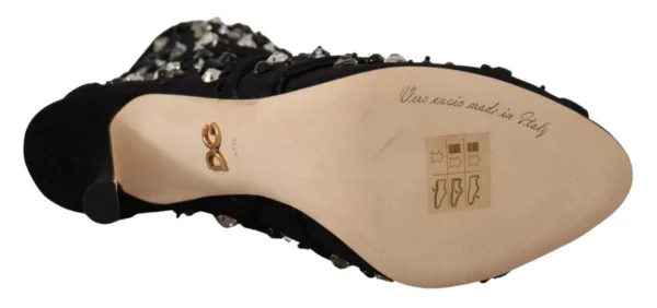Dolce & Gabbana Women's Embellished Crystal Short Boots