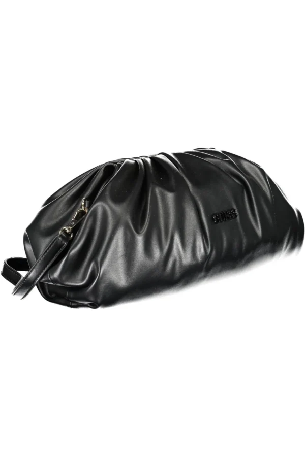 Guess Jeans Black Polyurethane Women Clutch