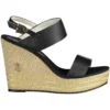 U.S. POLO ASSN. Women's Black Polyester Women Sandal