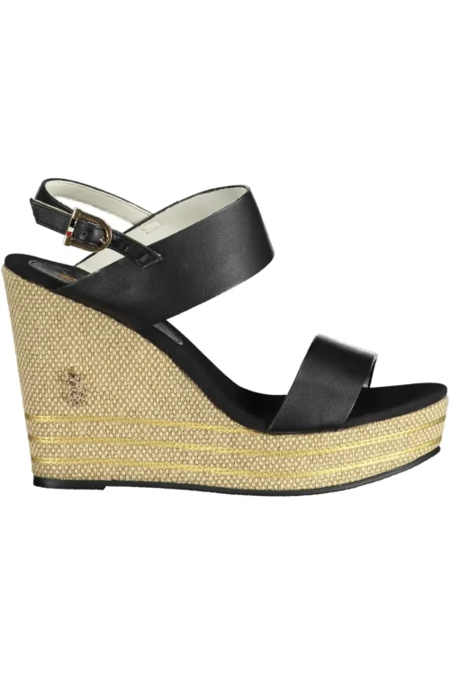 U.S. POLO ASSN. Women's Black Polyester Women Sandal