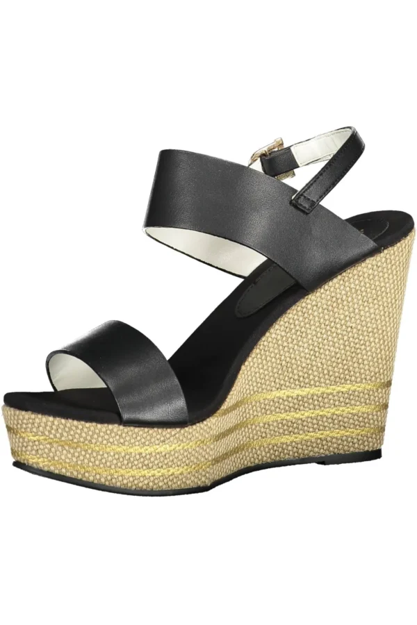 U.S. POLO ASSN. Women's Black Polyester Women Sandal