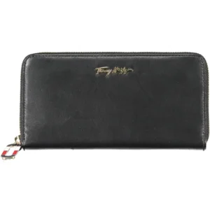 Tommy Hilfiger Black Leather Women Wallet