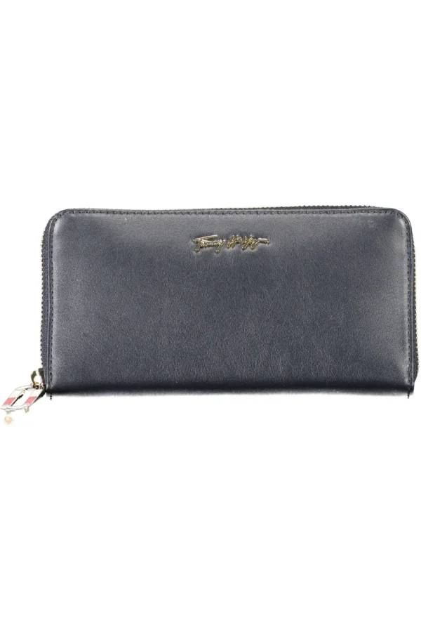 Tommy Hilfiger  Blue Leather Women Wallet with Multiple Compartments