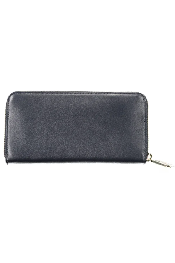 Tommy Hilfiger  Blue Leather Women Wallet with Multiple Compartments