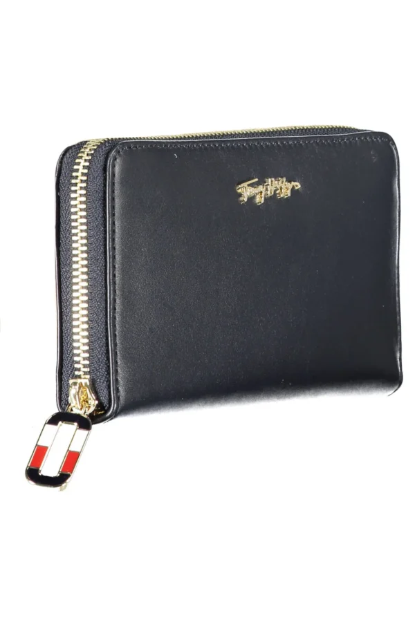Tommy Hilfiger  Blue Leather Women Wallet with Multiple Compartments