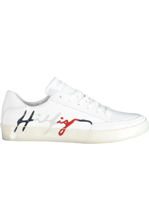 Tommy Hilfiger Women's White Cotton Women Sneaker