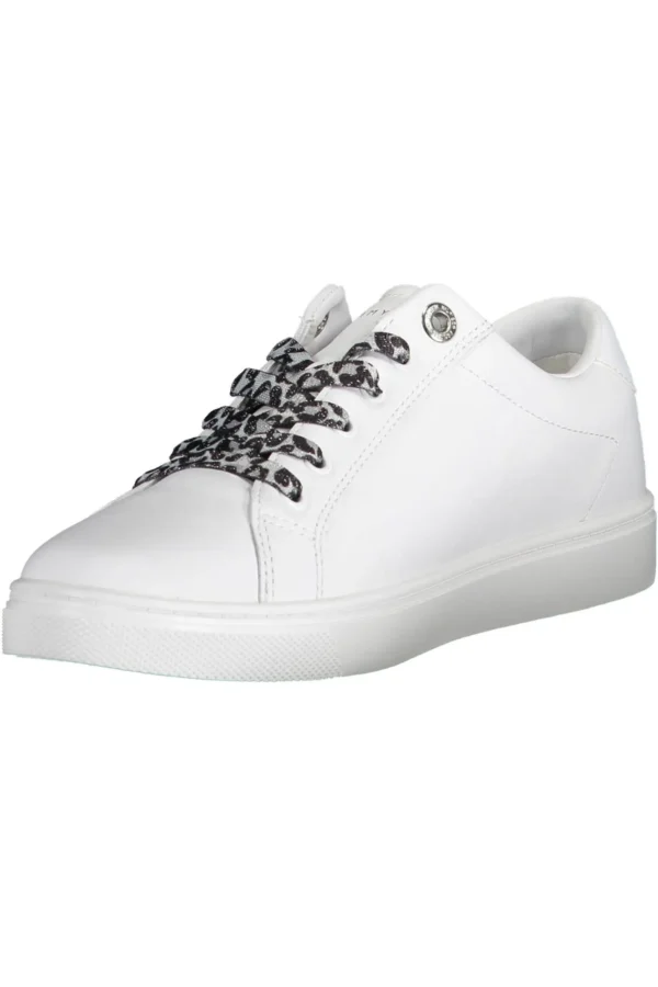 Tommy Hilfiger Women's White Polyester Women Sneaker