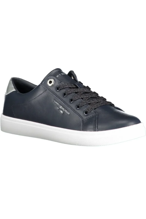 Tommy Hilfiger Women's Blue Leather Women Sneaker
