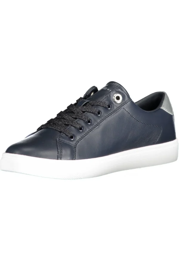 Tommy Hilfiger Women's Blue Leather Women Sneaker