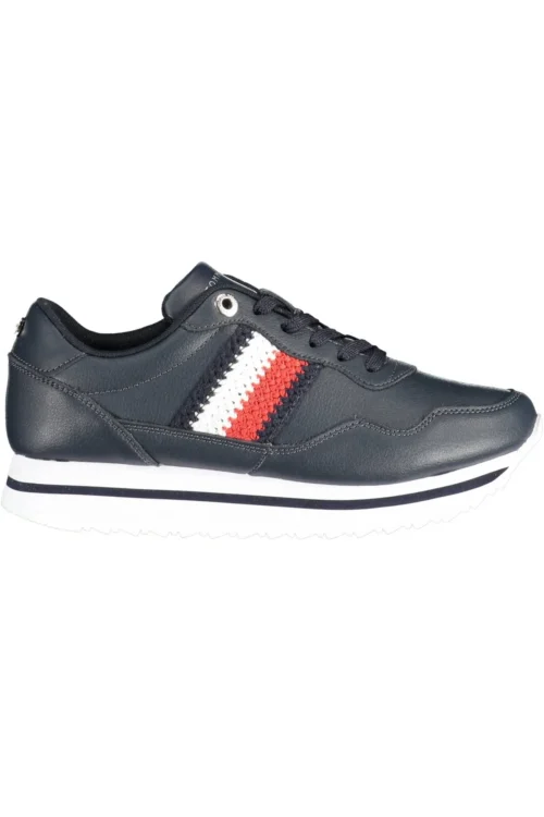 Tommy Hilfiger Women's Blue Leather Women Sneaker