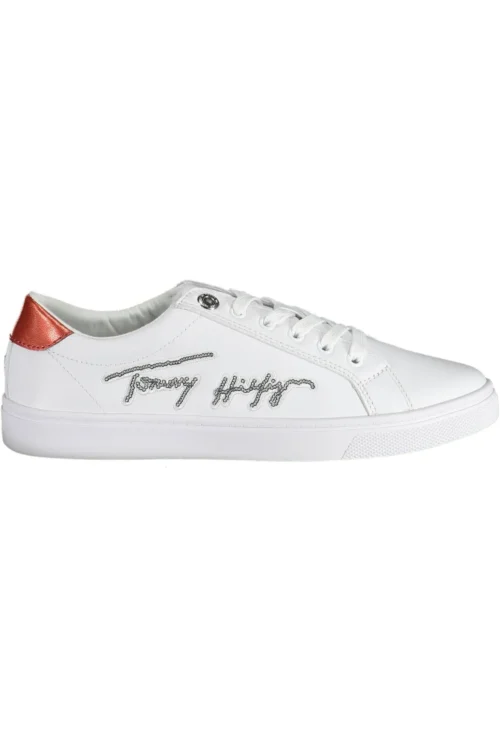 Tommy Hilfiger Women's White Polyester Women Sneaker