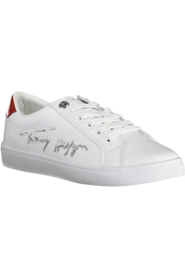 Tommy Hilfiger Women's White Polyester Women Sneaker