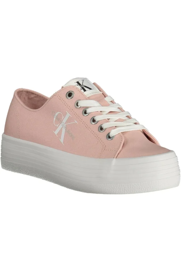 Calvin Klein Women's Pink Cotton Women Sneaker