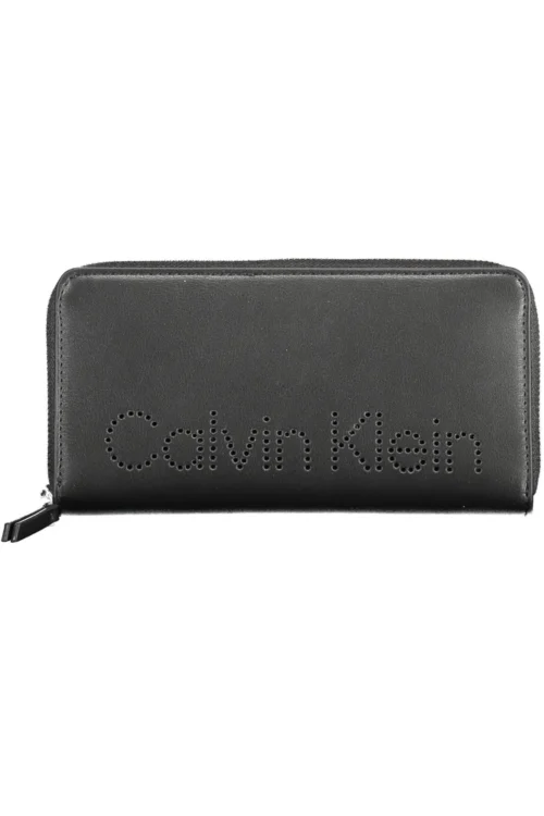 Calvin Klein Black Polyurethane Women Wallet