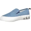 Calvin Klein Women's Light Blue Cotton Women Sneaker
