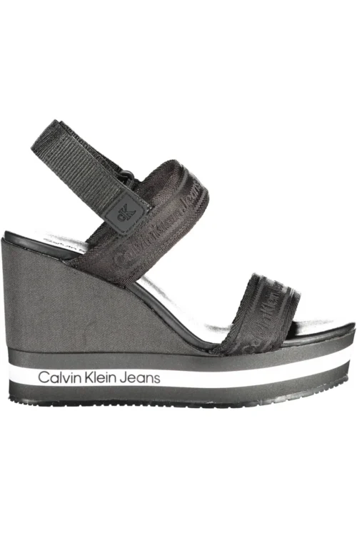 Calvin Klein Women's Black Polyester Women Sandal