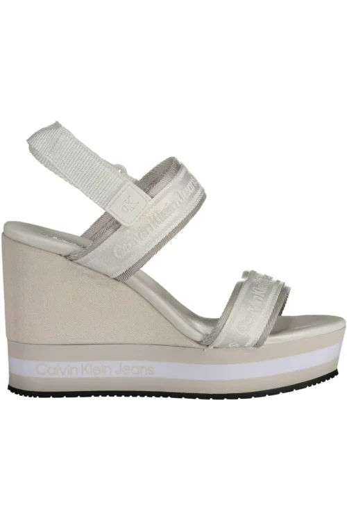 Calvin Klein Women's White Polyester Women Sandal