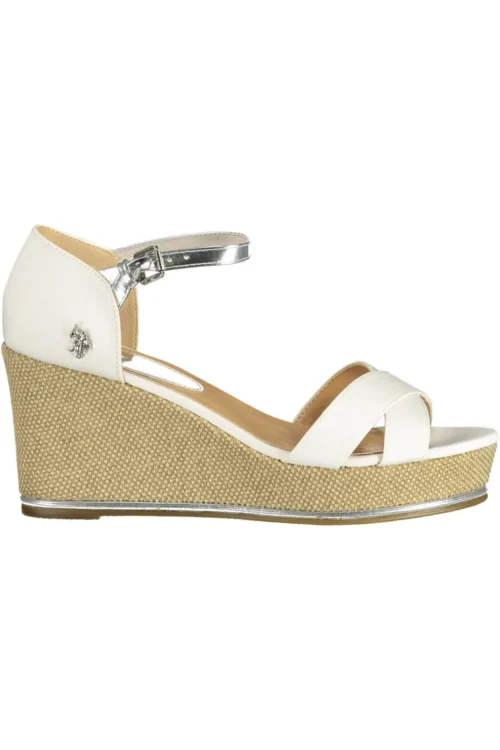 U.S. POLO ASSN. Women's White Polyester Women Sandal