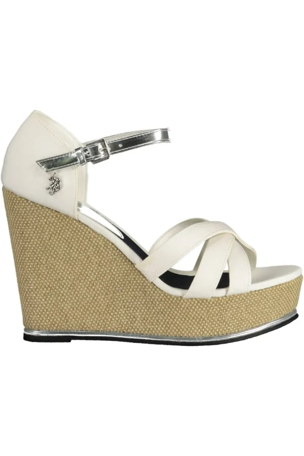 U.S. POLO ASSN. Women's White Cotton Women Sandal