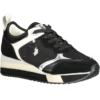 U.S. POLO ASSN. Women's Black Polyester Women Sneaker