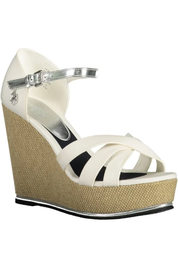 U.S. POLO ASSN. Women's White Cotton Women Sandal