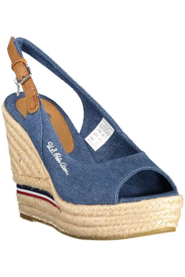 U.S. POLO ASSN. Women's Blue Cotton Women Sandal