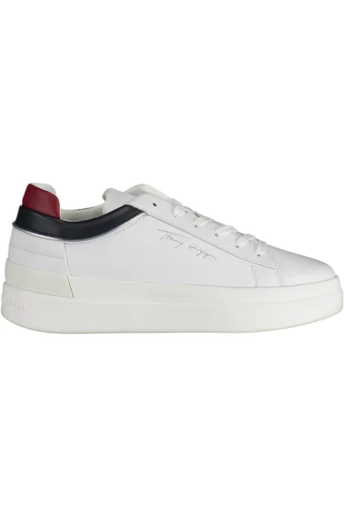 Tommy Hilfiger Women's White Leather Women Sneaker