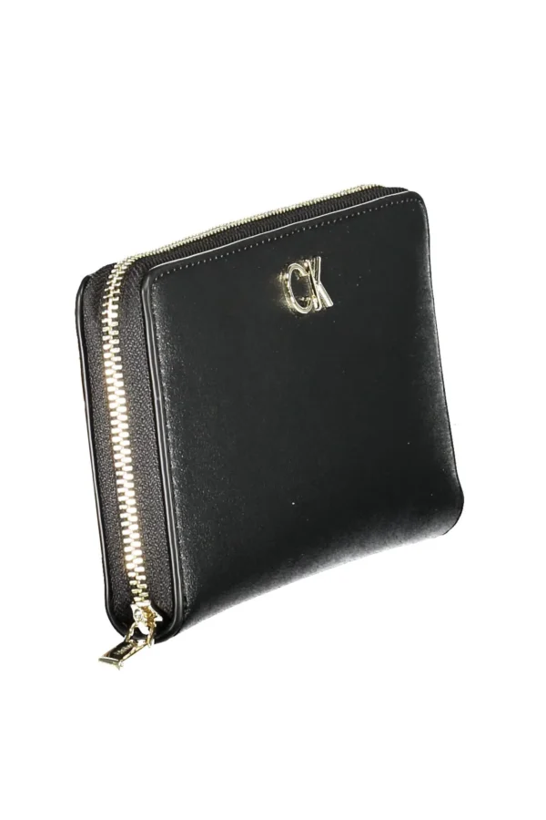Calvin Klein Black Polyurethane Women Wallet