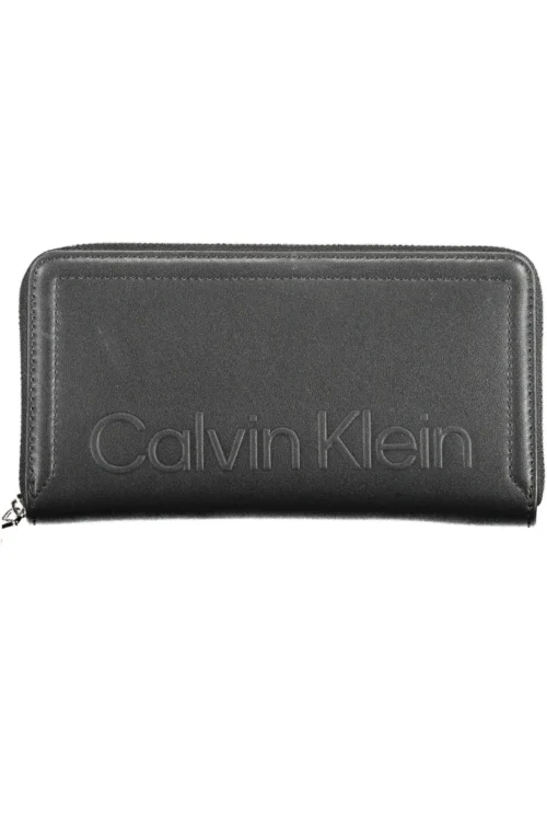 Calvin Klein Black Polyurethane Women Wallet