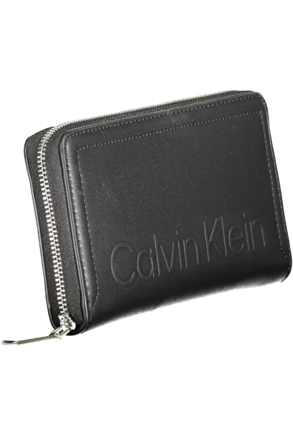 Calvin Klein Black Polyurethane Women Wallet