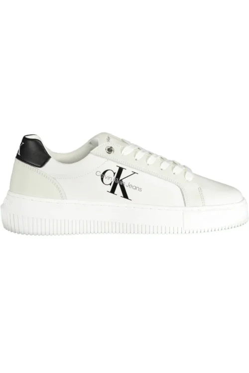 Calvin Klein Women's White Leather Women Sneaker