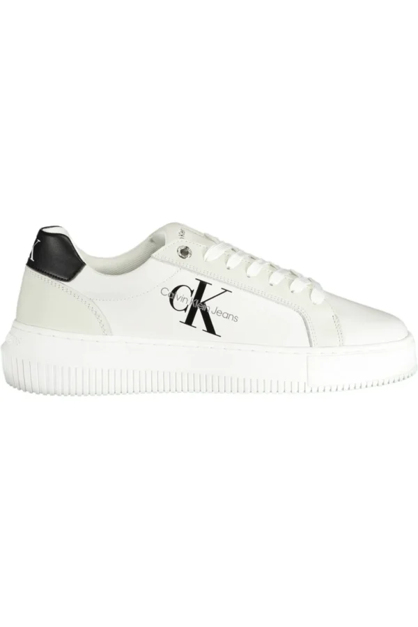 Calvin Klein Women's White Leather Women Sneaker