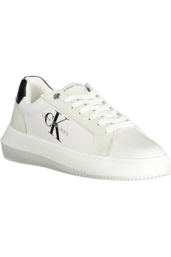 Calvin Klein Women's White Leather Women Sneaker