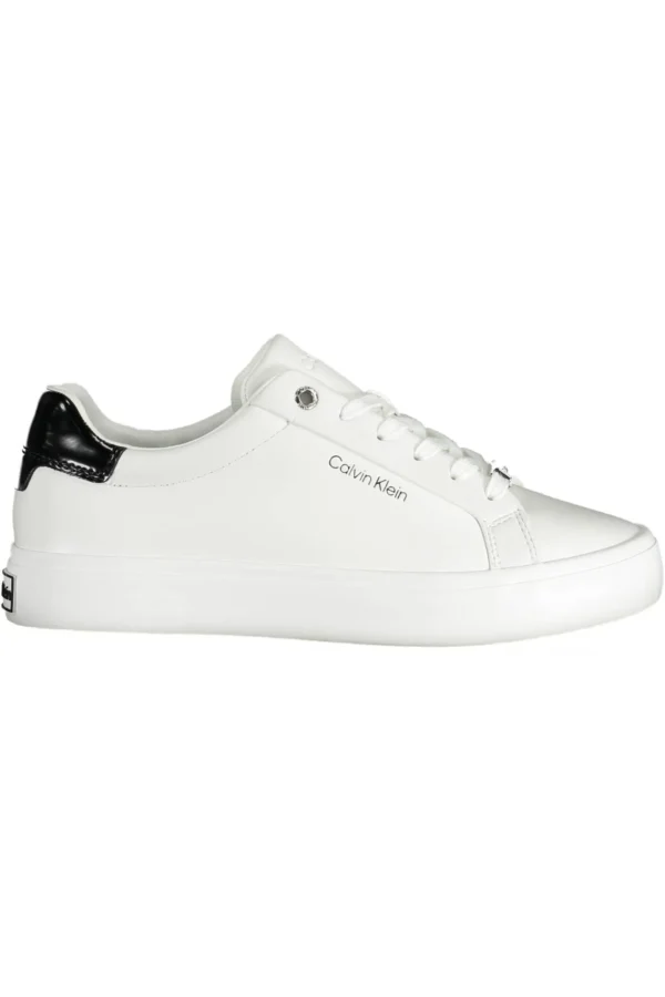 Calvin Klein Women's White Leather Women Sneaker