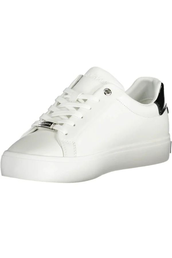 Calvin Klein Women's White Leather Women Sneaker