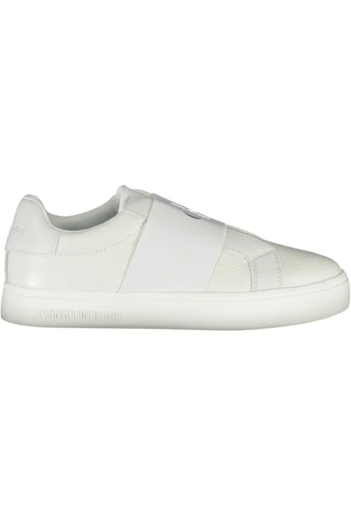 Calvin Klein Women's White Leather Women Sneaker