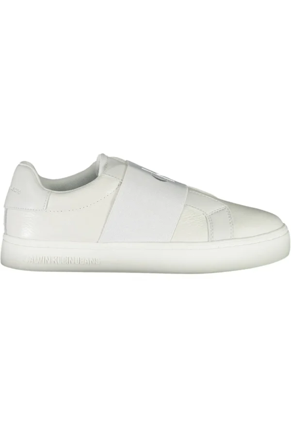 Calvin Klein Women's White Leather Women Sneaker