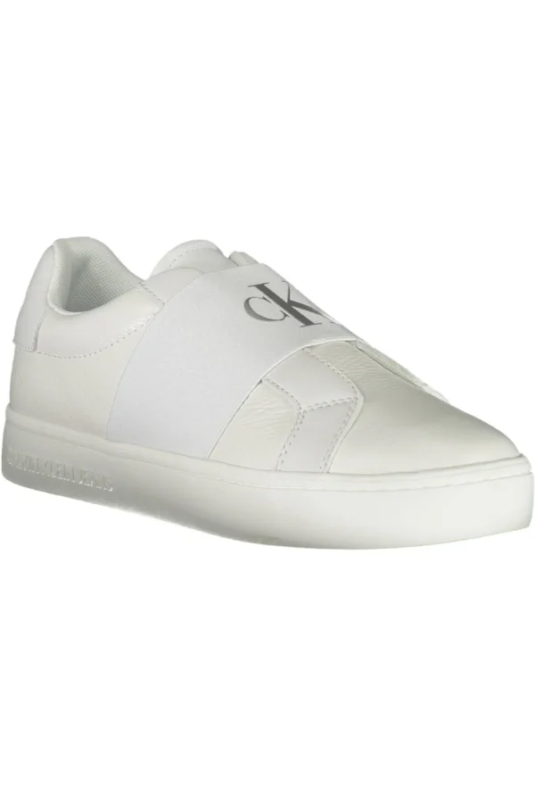 Calvin Klein Women's White Leather Women Sneaker